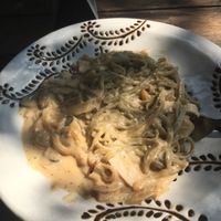 Mushroom pasta with GF noodles  at Amrita Garden in Chiang Mai