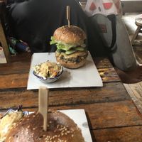 Black bean burger  at Amrita Garden in Chiang Mai