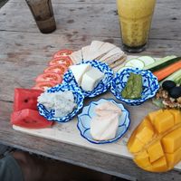 Vegan cheese platter at Amrita Garden in Chiang Mai
