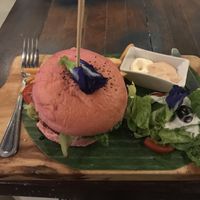 Burger @ Indigo Café, Luang Prabang at Indigo Cafe in Luang Prabang