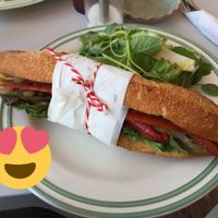 vegan baguette - star of the menu  at Indigo Cafe in Luang Prabang