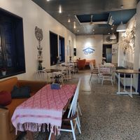 Indoor space at Indigo Cafe in Luang Prabang