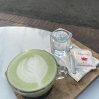 Matcha latte   at Indigo Cafe in Luang Prabang