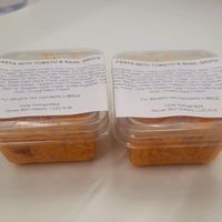Pasta with Toamto and Basil Sauce Pots. at Becws Môn Bakery in Llangefni