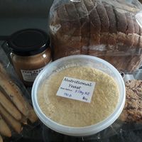 Peanut butter, rye bread, nutritional yeast, cookies, bread sticks. at Chiang Mai Bread in Chiang Mai