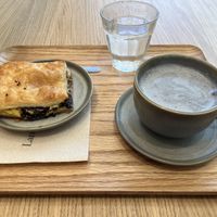 Drops and sesame latte  at Land & Monkeys - Beaubourg in Paris