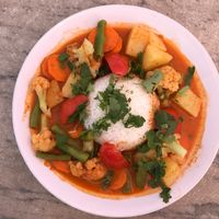 ";Thai"; curry at Stupa View in Kathmandu