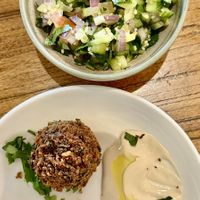 Falafel, hummus and tabouli al a carte  at Cafe Dimona in Fredericksburg