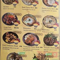 Tofu Vegan Bowl and Tempura Vege Bowl  at Hokkaiya Japanese Restaurant in Hamilton