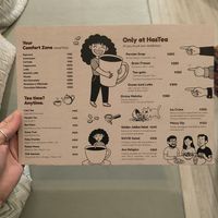 Karte at HasTea Irani Cafe in Mumbai