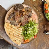 Vegan kebab  at Vegan Community Kitchen in Istanbul