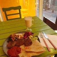 Köfte & Ayran at Vegan Community Kitchen in Istanbul