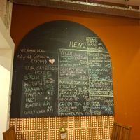 The menu. We were told the only salad on the menu was unavailable.  at Vegan Community Kitchen in Istanbul