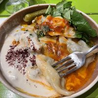 Manti   at Vegan Community Kitchen in Istanbul