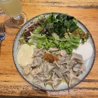 Mushroom raviolii  at Vegan Community Kitchen in Istanbul