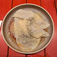 Ravioli at Vegan Community Kitchen in Istanbul