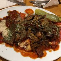 Iskender kebab at Vegan Community Kitchen in Istanbul