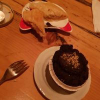 Baklava and chocolate muffin at Vegan Community Kitchen in Istanbul