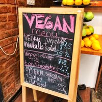 Menu at Vegan Community Kitchen in Istanbul
