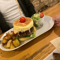 Burger at Vegan Community Kitchen in Istanbul