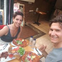 Delicious vegan lahmacun! at Vegan Community Kitchen in Istanbul