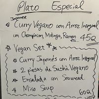 Vegan special  at Kámui in San Pedro La Laguna