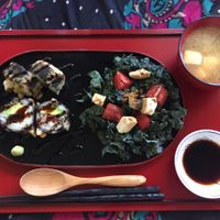 tempura sushi set at Kámui in San Pedro La Laguna