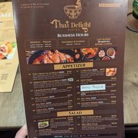 Menu at Thai Delight Bistro in Wilsonville