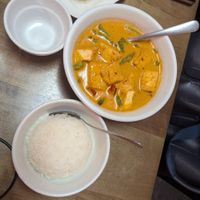 Panang curry with tofu at Thai Delight Bistro in Wilsonville