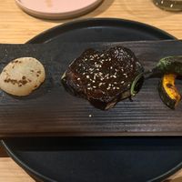 Miso glazed eggplant with daikon, squash and shishito at Takibi | Japanese Restaurant in Portland