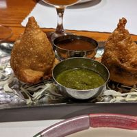 Vegan vegetable samosas at Bombay House in Provo