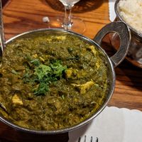 Vegan saag tofu at Bombay House in Provo