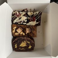 Almond cherry brownie, snickers, pistachio swirl   at The Tree Rooms in Newcastle Upon Tyne