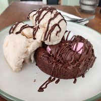 Chickee egg with ice cream at The Tree Rooms in Newcastle Upon Tyne
