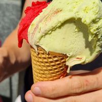 Raspberry Gin and avocado banana  at Cafe Kaiserbau in Stuttgart