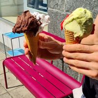 It was very creamy :) at Cafe Kaiserbau in Stuttgart