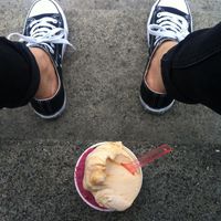 yummy vegan ice cream at Cafe Kaiserbau in Stuttgart