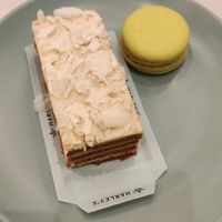 Austrian White Forest cake with eggless macroon at Harley's Ivory Lounge - Kala Ghoda BSE in Mumbai