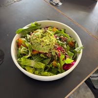 Vegan Daily Bowl: seasonal greens, edamame, avocado, and roasted pumpkin. Yum! at Good Company in Brisbane