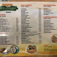 All vegan options in (v)  at Mylapore - Fremont in Fremont