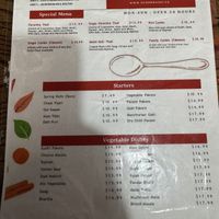 Menu  at Sanjhi Rasoi in Brampton