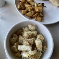 GF potatoes in the forefront; regular potatoes in the background   at Small Batch in St Louis