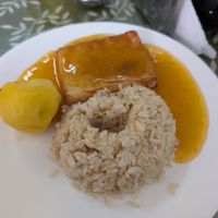 Tofu with rice at Sayel in Lima