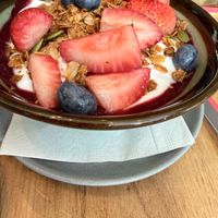 coconut yogurt parfait at Quail + Crane in San Francisco