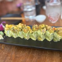 Mango me crazy roll (sub vegan spicy mayo)  at Saku Hoboken in Hoboken