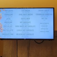 Dairy free hot chocolate with dairy free whipped cream at South Bend Chocolate Co in Indianapolis