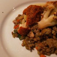 2. Gang Blumenkohl auf linsengemüse at Gaststätte Tremonia Auch Porreebar in Dortmund