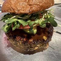 Neil Young with BBQ saucee  at Rodeo Goat in Denton