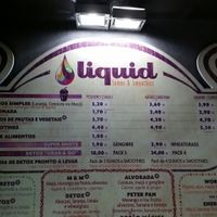 menu at Liquid in Lisbon