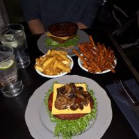 Burgers and fries  at Halifax Burgers - Frederiksborggade in Copenhagen